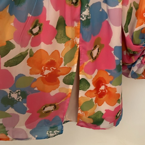 ASOS Floral Long Sleeve V-Neck Dress - Picture 7 of 10